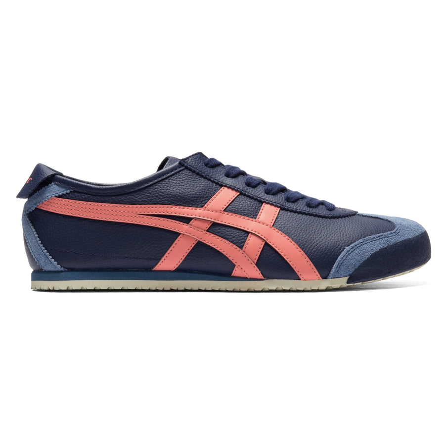 Onitsuka Tiger Mexico 66 Peacoat/Guava — Unisex Leather Sneakers