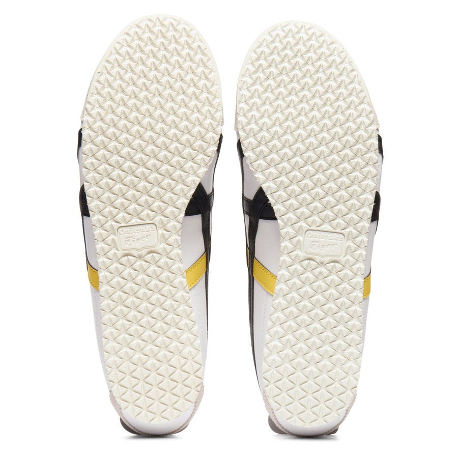 Onitsuka Tiger Mexico 66 White/Sunflower Yellow — Unisex Leather Sneakers