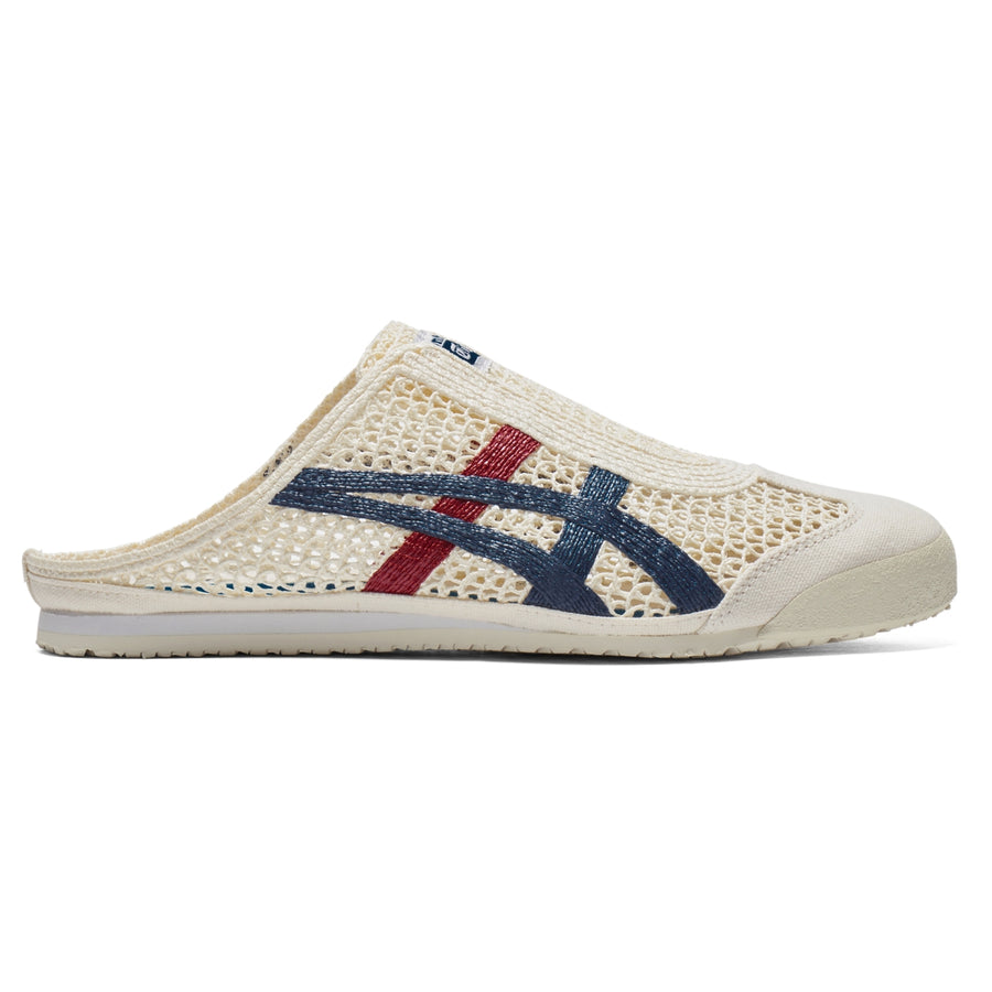 Onitsuka Tiger Mexico 66 Sabot Cream/Mako Blue — Unisex Slip-On Mule Sneakers
