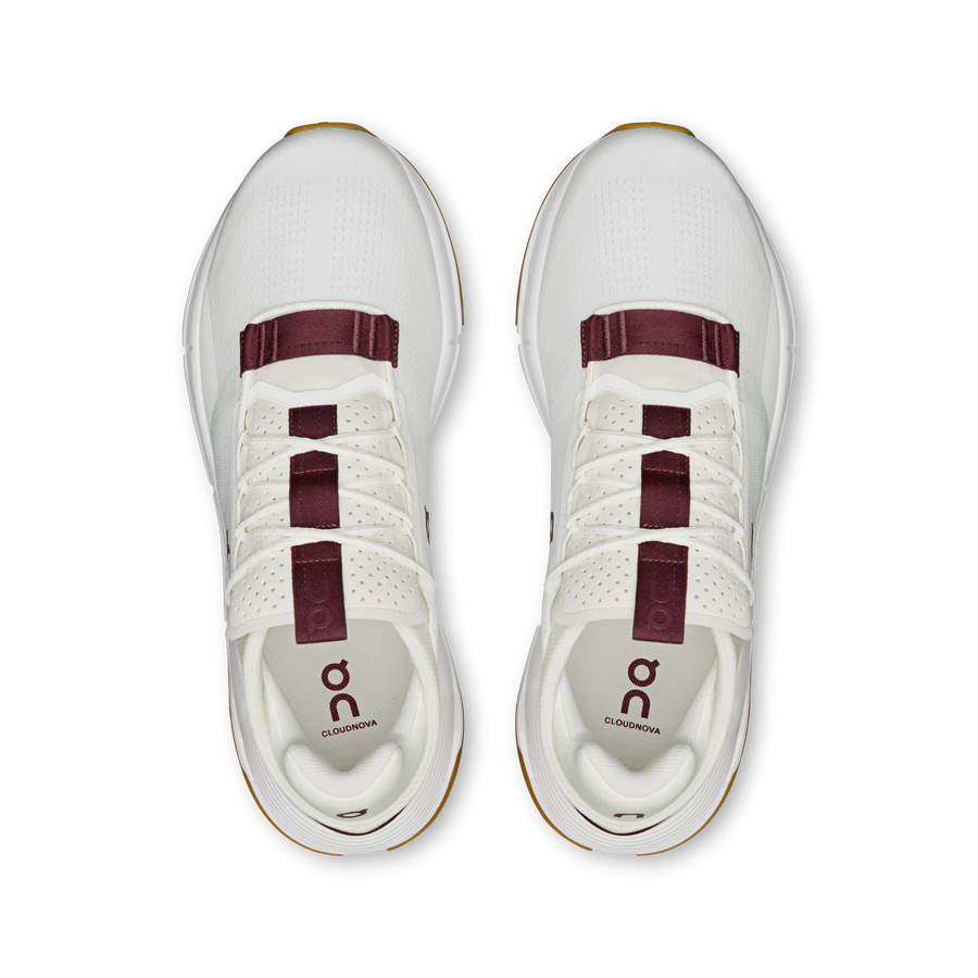 On Cloudnova 2 Men's Ivory/Maroon — Lifestyle Sneakers