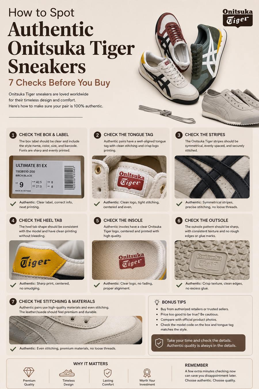 How to Spot Authentic Onitsuka Tiger Sneakers: 7 Checks Before You Buy