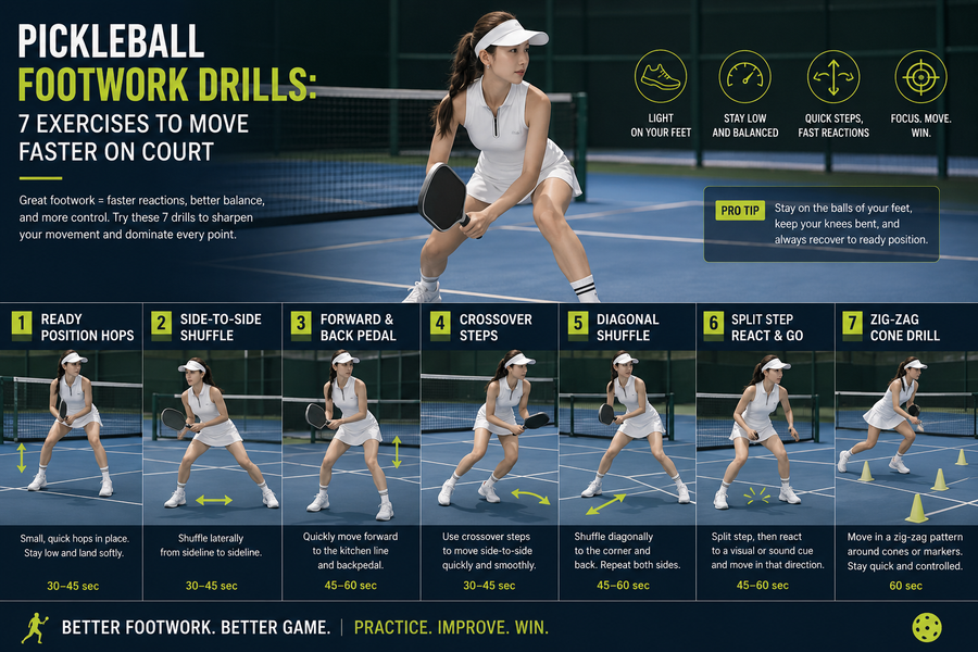 Pickleball Footwork Drills: 7 Exercises to Move Faster on Court