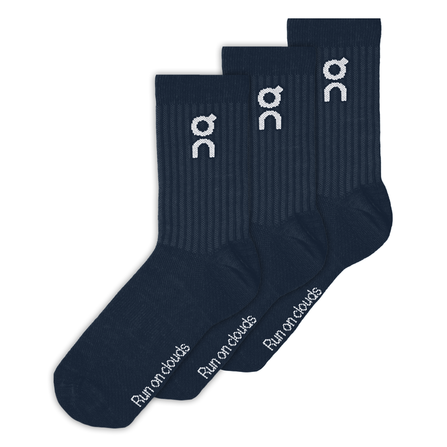 On Logo Sock High 3-Pack — Unisex Crew Socks