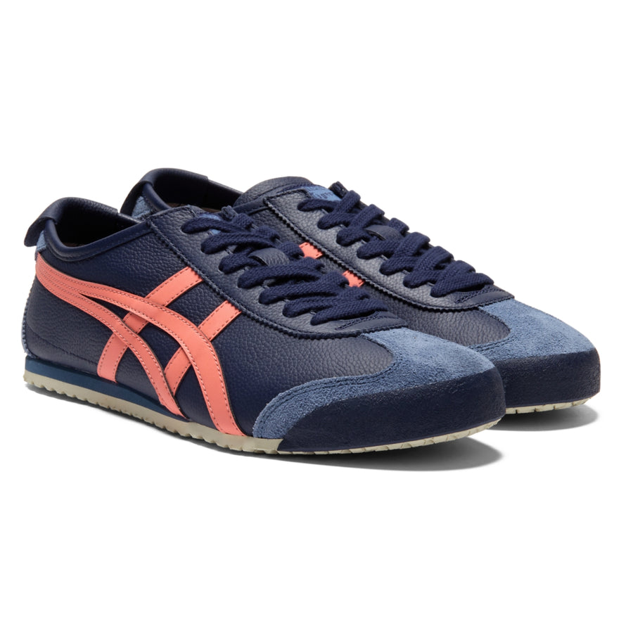 Onitsuka Tiger Mexico 66 Peacoat/Guava — Unisex Leather Sneakers