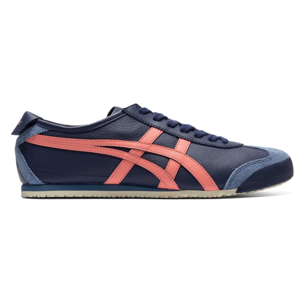 Onitsuka Tiger Mexico 66 Peacoat/Guava — Unisex Leather Sneakers