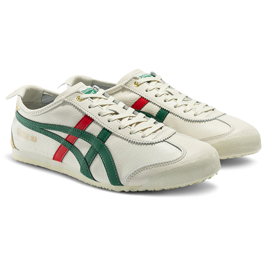 Onitsuka Tiger Mexico 66 Birch/Kale — Unisex Leather Sneakers