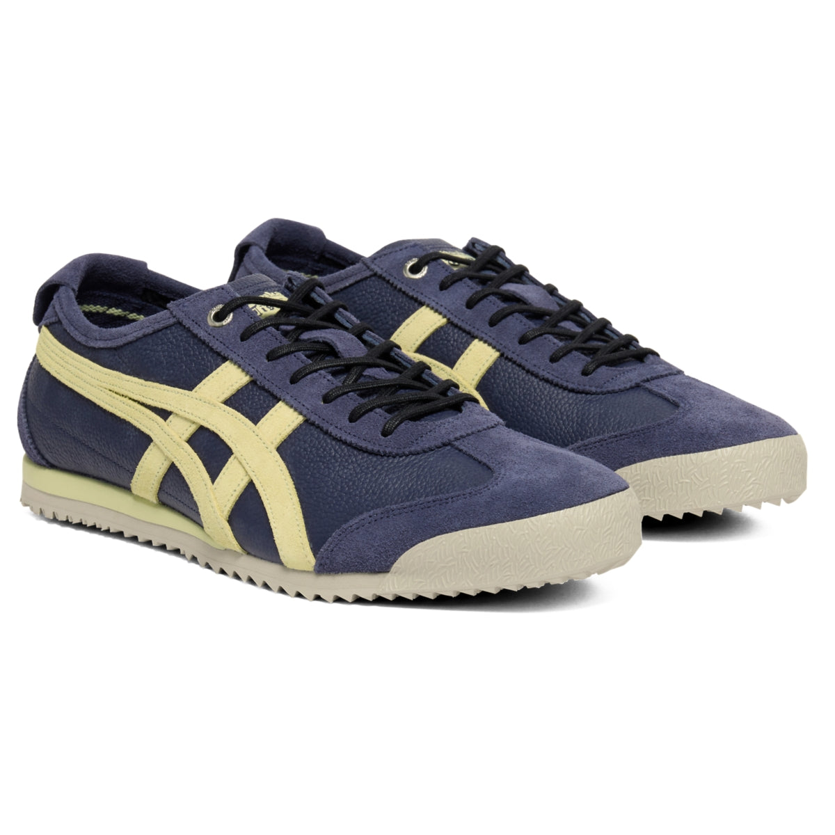 Onitsuka Tiger Mexico 66 SD VIN Peacoat/Wheat Yellow — Unisex Deluxe Leather Sneakers