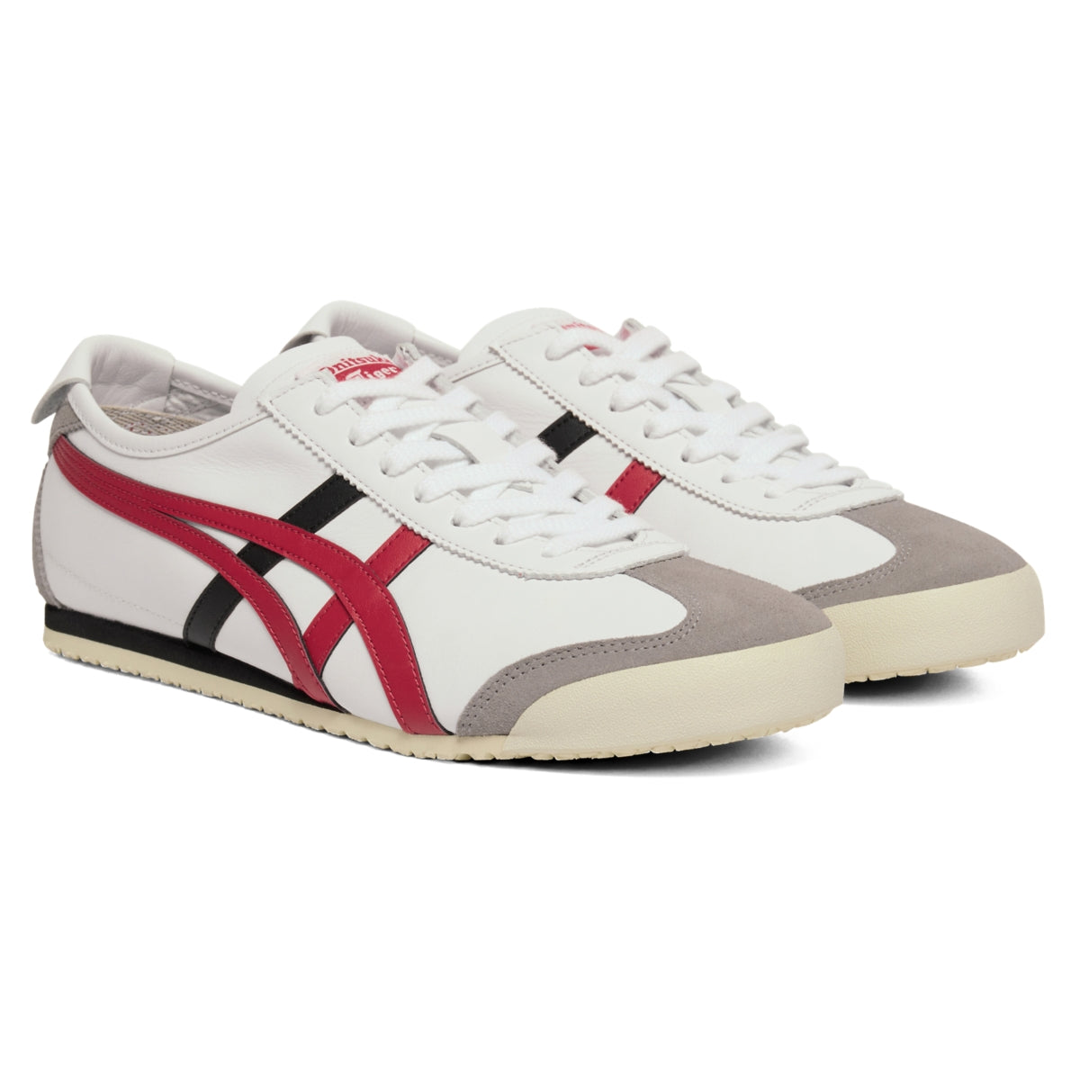 Onitsuka Tiger Mexico 66 White/Classic Red — Unisex Leather Sneakers