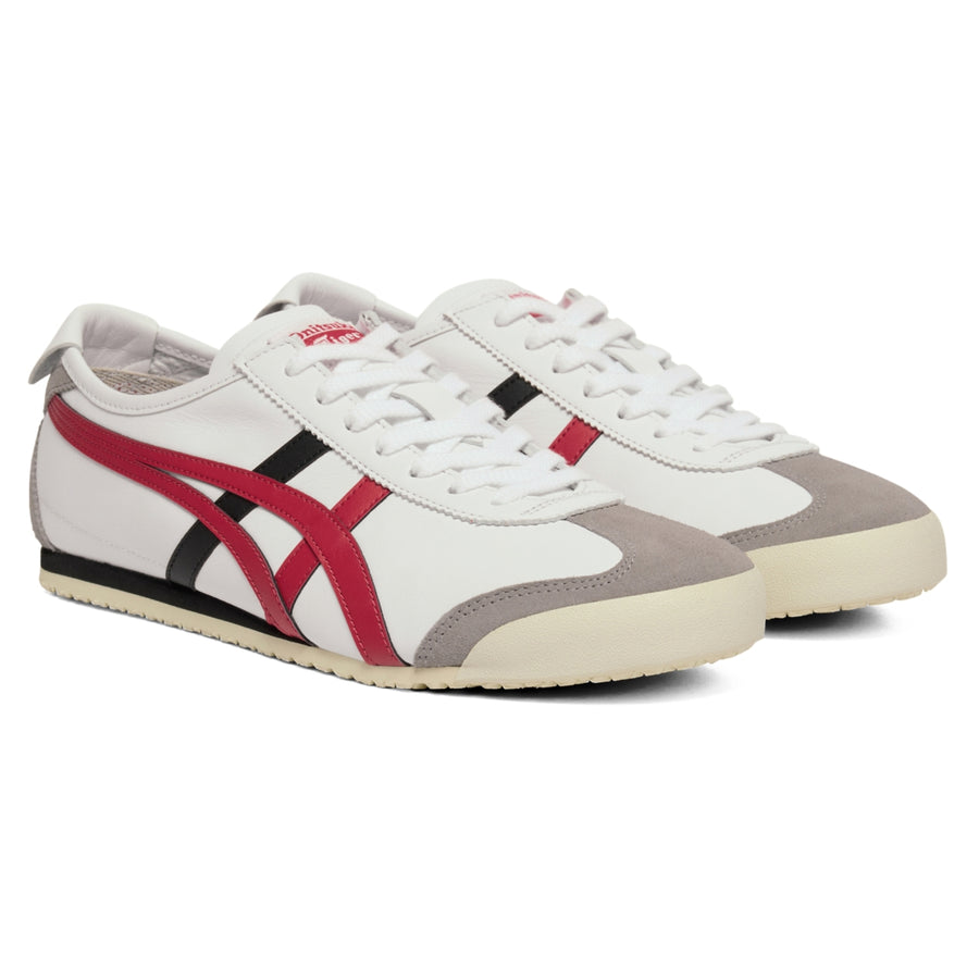 Onitsuka Tiger Mexico 66 White/Classic Red — Unisex Leather Sneakers