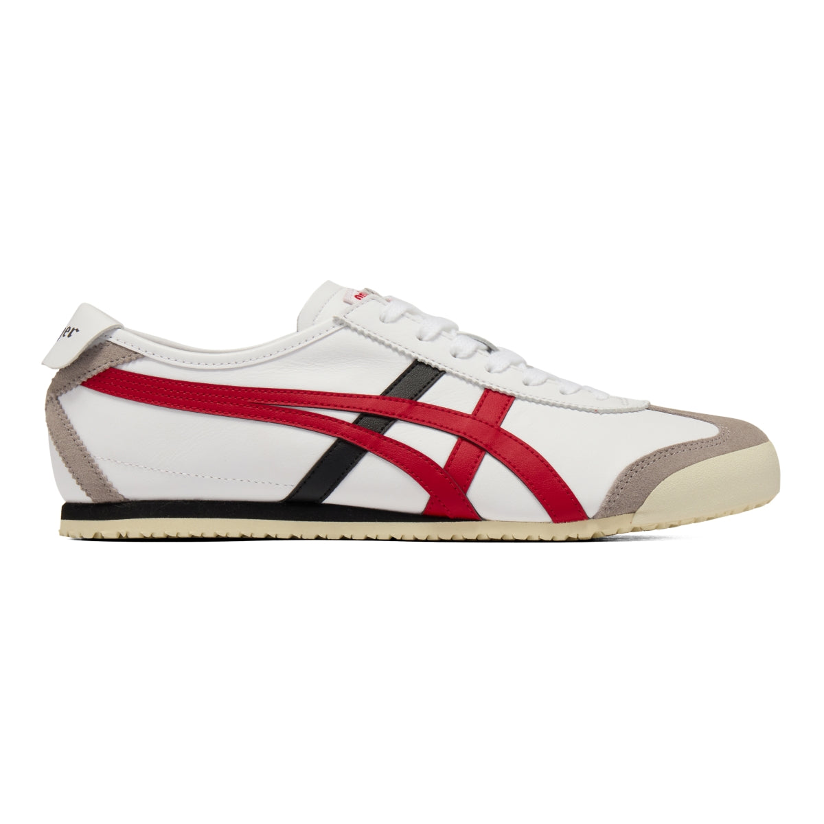 Onitsuka Tiger Mexico 66 White/Classic Red — Unisex Leather Sneakers