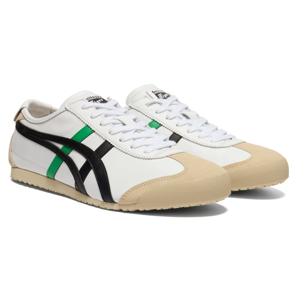 Onitsuka Tiger Mexico 66 White/Cilantro — Unisex Leather Sneakers