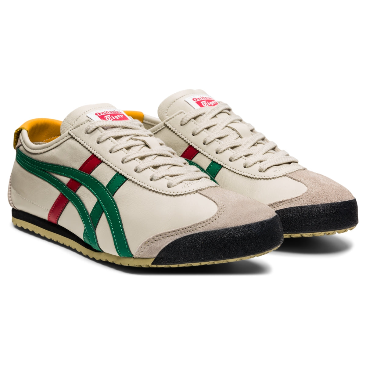 Onitsuka Tiger Mexico 66 Birch/Green — Unisex Leather Sneakers