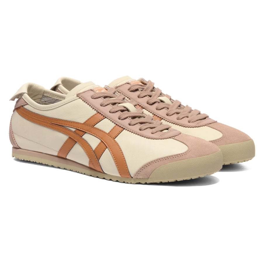 Onitsuka Tiger Mexico 66 Birch/Rust Orange — Unisex Leather Sneakers