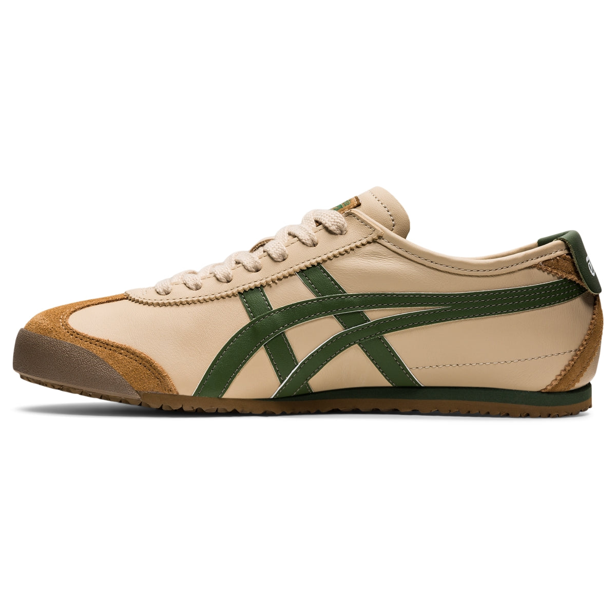 Onitsuka Tiger Mexico 66 Beige/Grass Green — Unisex Leather Sneakers