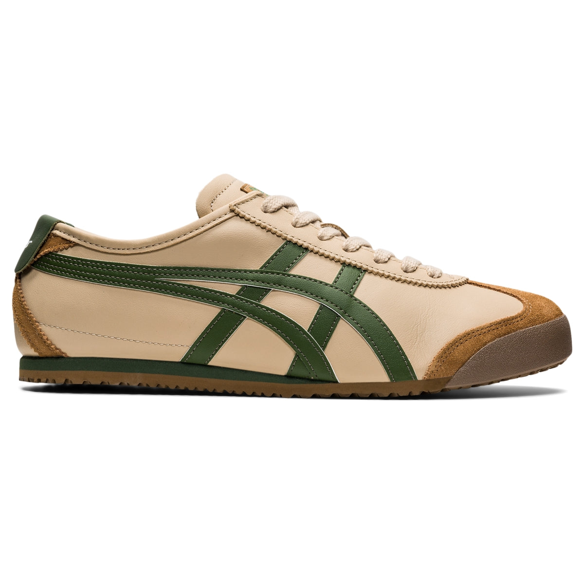 Onitsuka Tiger Mexico 66 Beige/Grass Green — Unisex Leather Sneakers