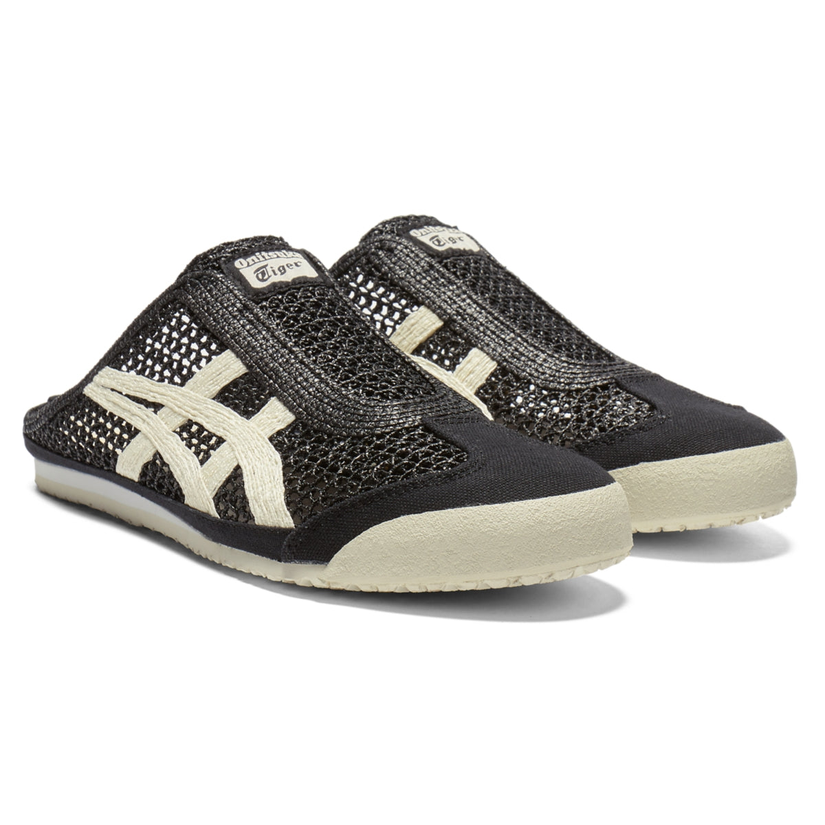Onitsuka Tiger Mexico 66 Sabot Black/Cream — Unisex Slip-On Mule Sneakers
