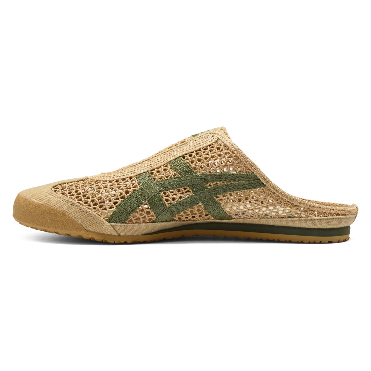 Onitsuka Tiger Mexico 66 Sabot Beige/Green — Unisex Slip-On Mule Sneakers