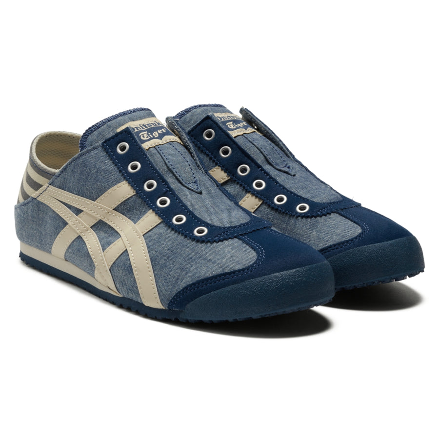 Onitsuka Tiger Mexico 66 Paraty Blue Chambray/Natural — Unisex Slip-On Sneakers