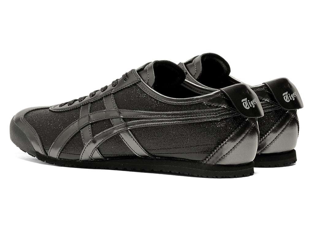 Onitsuka Tiger Mexico 66 Glitter Pack — Pure Silver / Black Gunmetal Unisex Sneakers