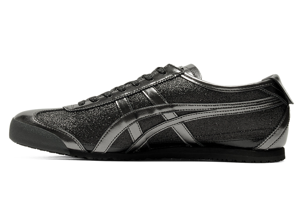 Onitsuka Tiger Mexico 66 Glitter Pack — Pure Silver / Black Gunmetal Unisex Sneakers