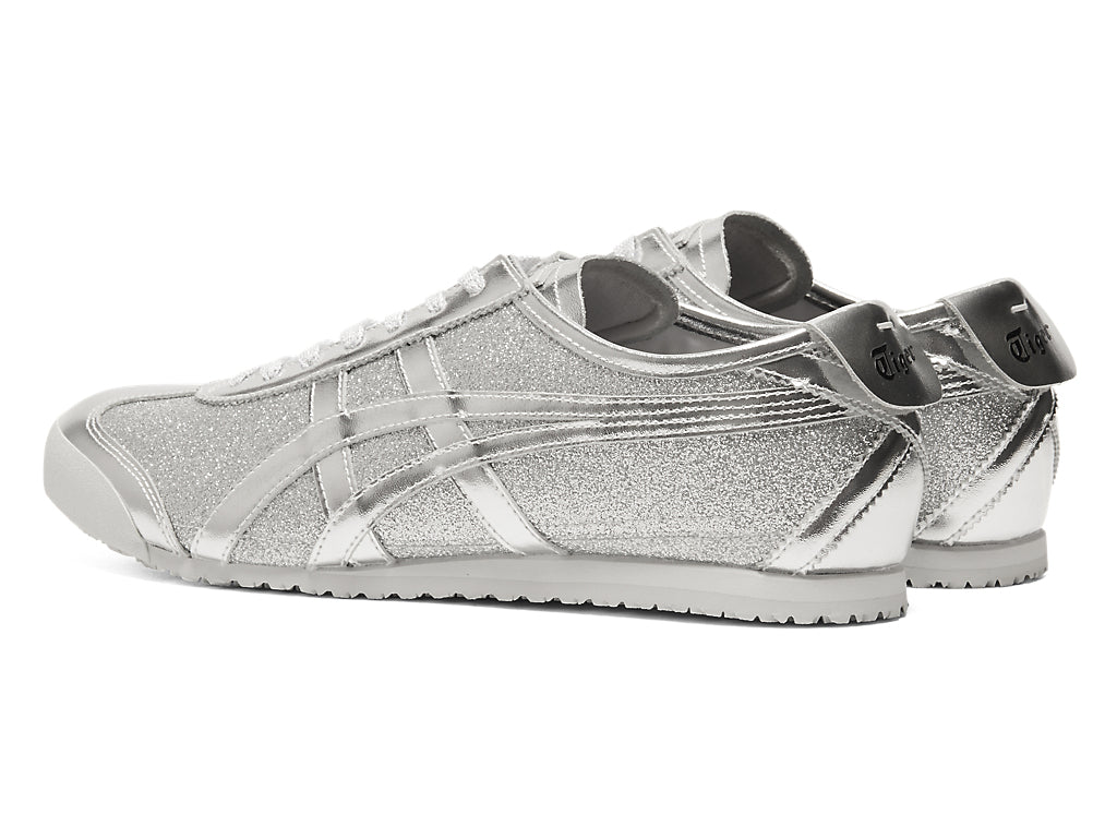 Onitsuka Tiger Mexico 66 Glitter Pack — Pure Silver / Black Gunmetal Unisex Sneakers