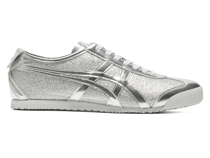 Onitsuka Tiger Mexico 66 Glitter Pack — Pure Silver / Black Gunmetal Unisex Sneakers