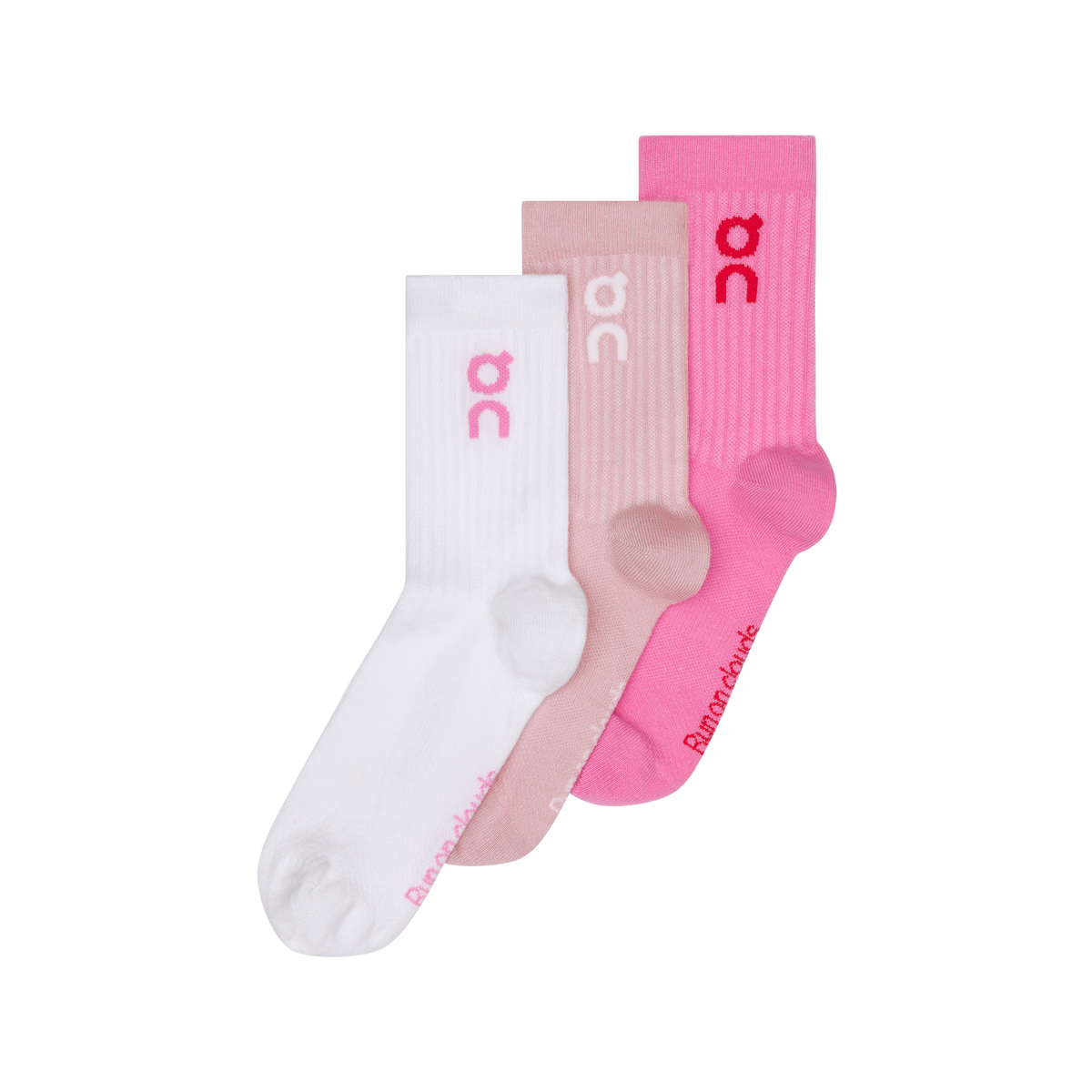 On Logo Sock High 3-Pack — Unisex Crew Socks