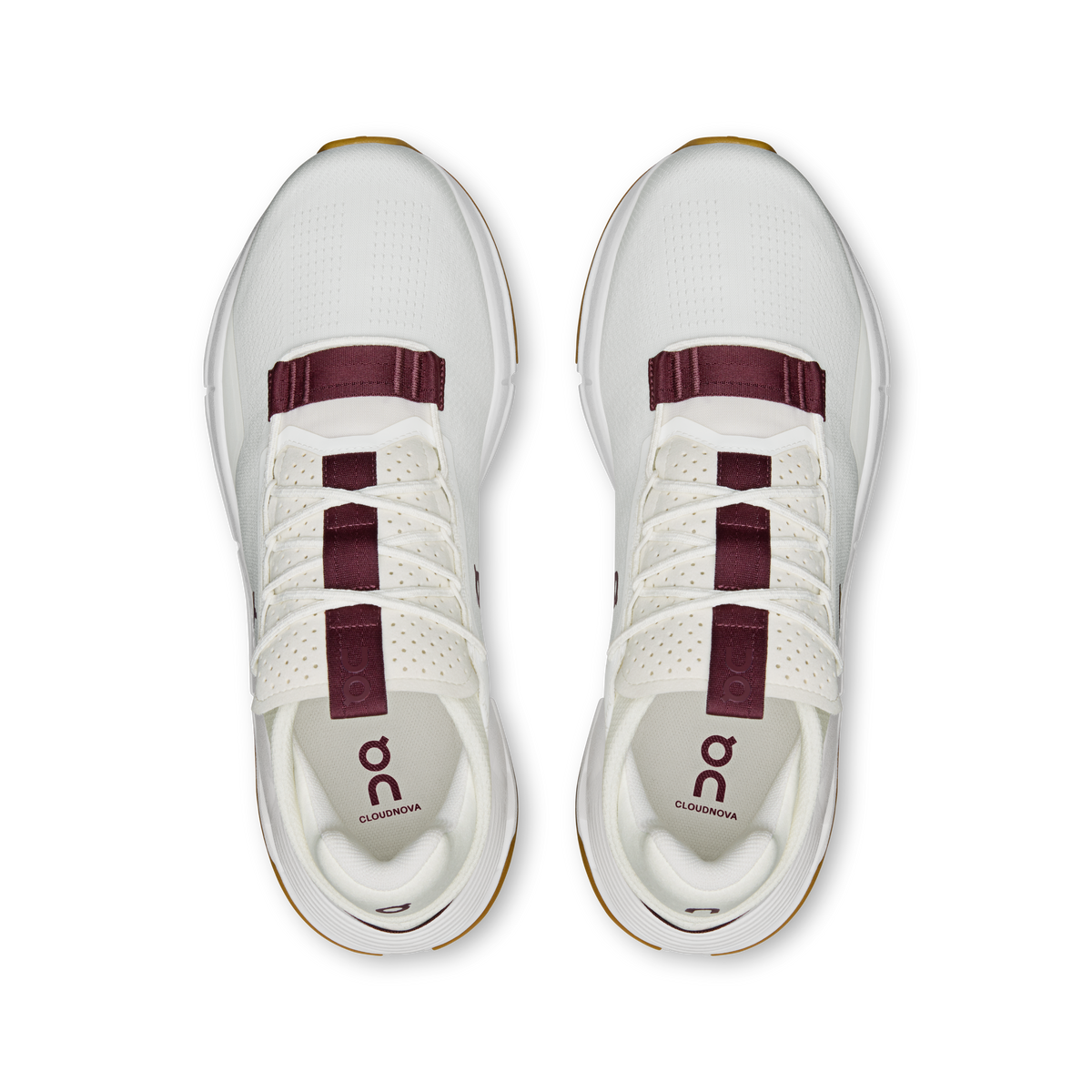 On Cloudnova 2 Men's Ivory/Maroon — Lifestyle Sneakers