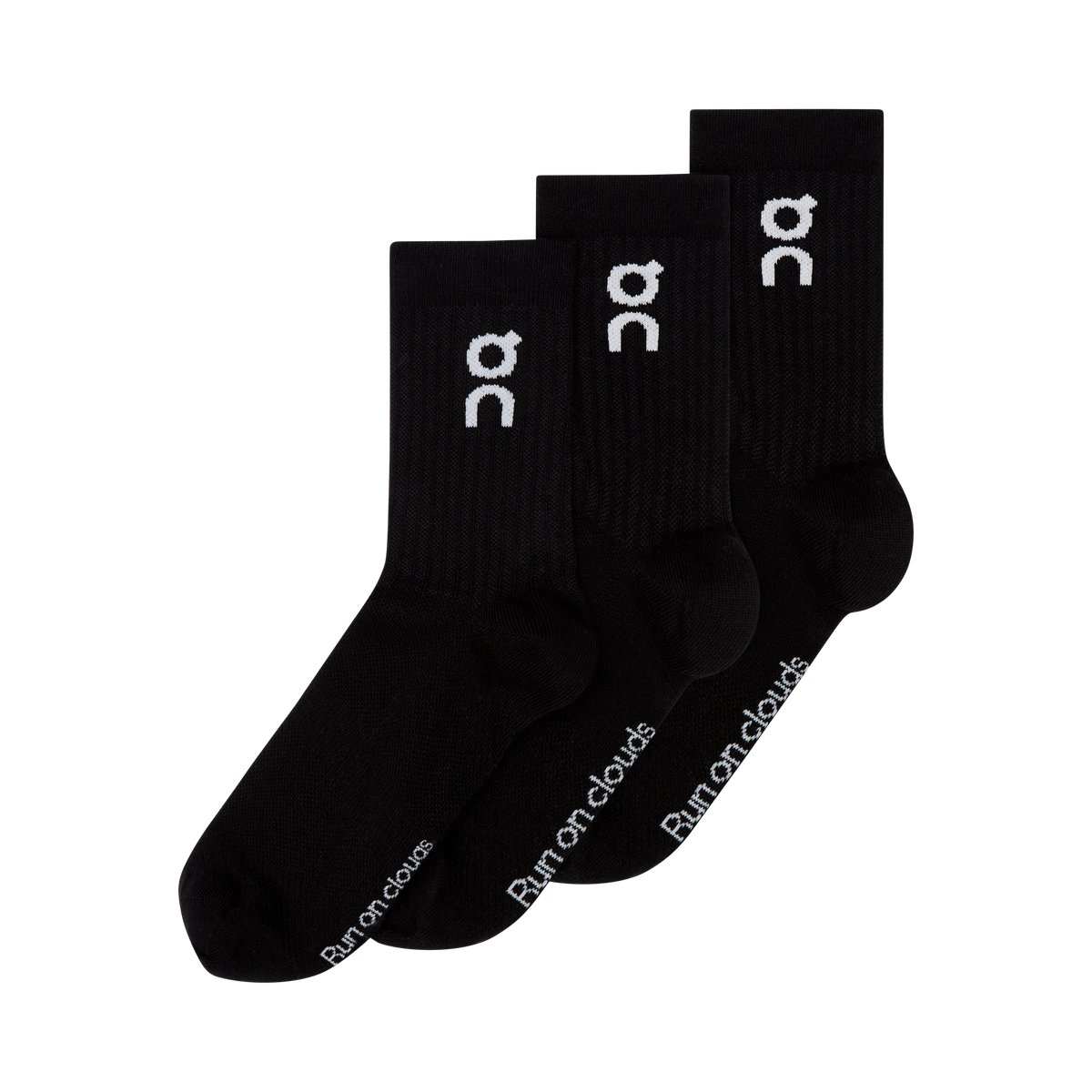 On Logo Sock High 3-Pack — Unisex Crew Socks