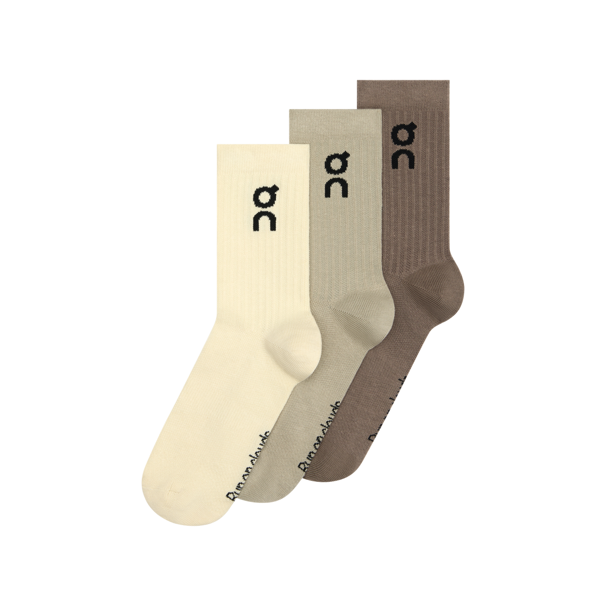 On Logo Sock High 3-Pack — Unisex Crew Socks