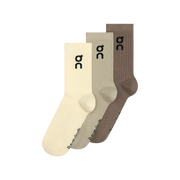 On Logo Sock High 3-Pack Hare Brume