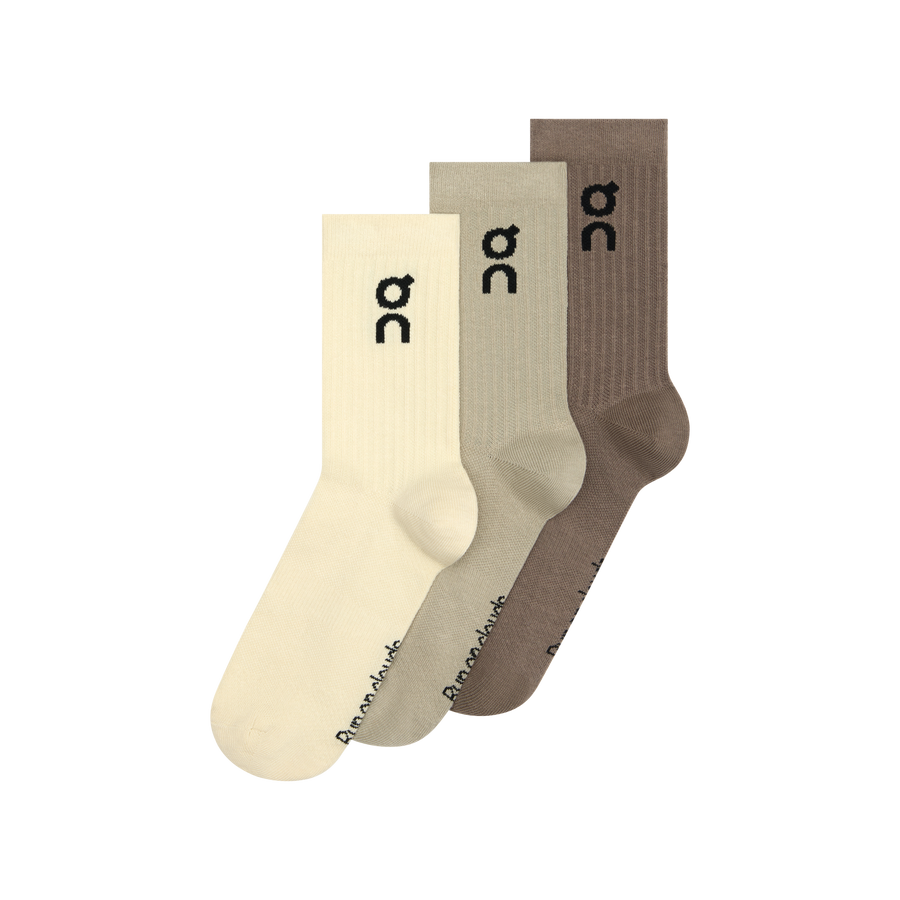 On Logo Sock High 3-Pack — Unisex Crew Socks